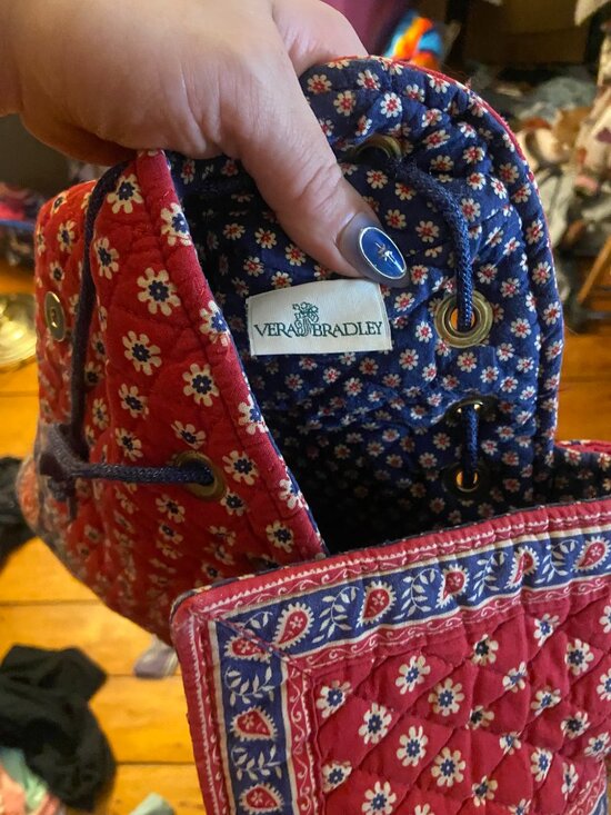 Vintage Vera Bradley Original Drawstring Backpack main image 2